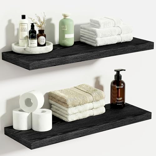 Vivelove 24 Inches Floating Shelves Wall Mounted, 10" Deep Wall