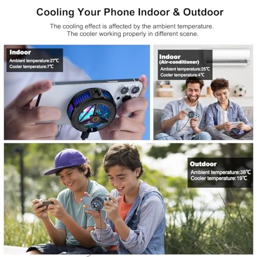 MOBILIFE Store MOBILIFE Magnetic Phone Cooler for Gaming, Black - Image 6
