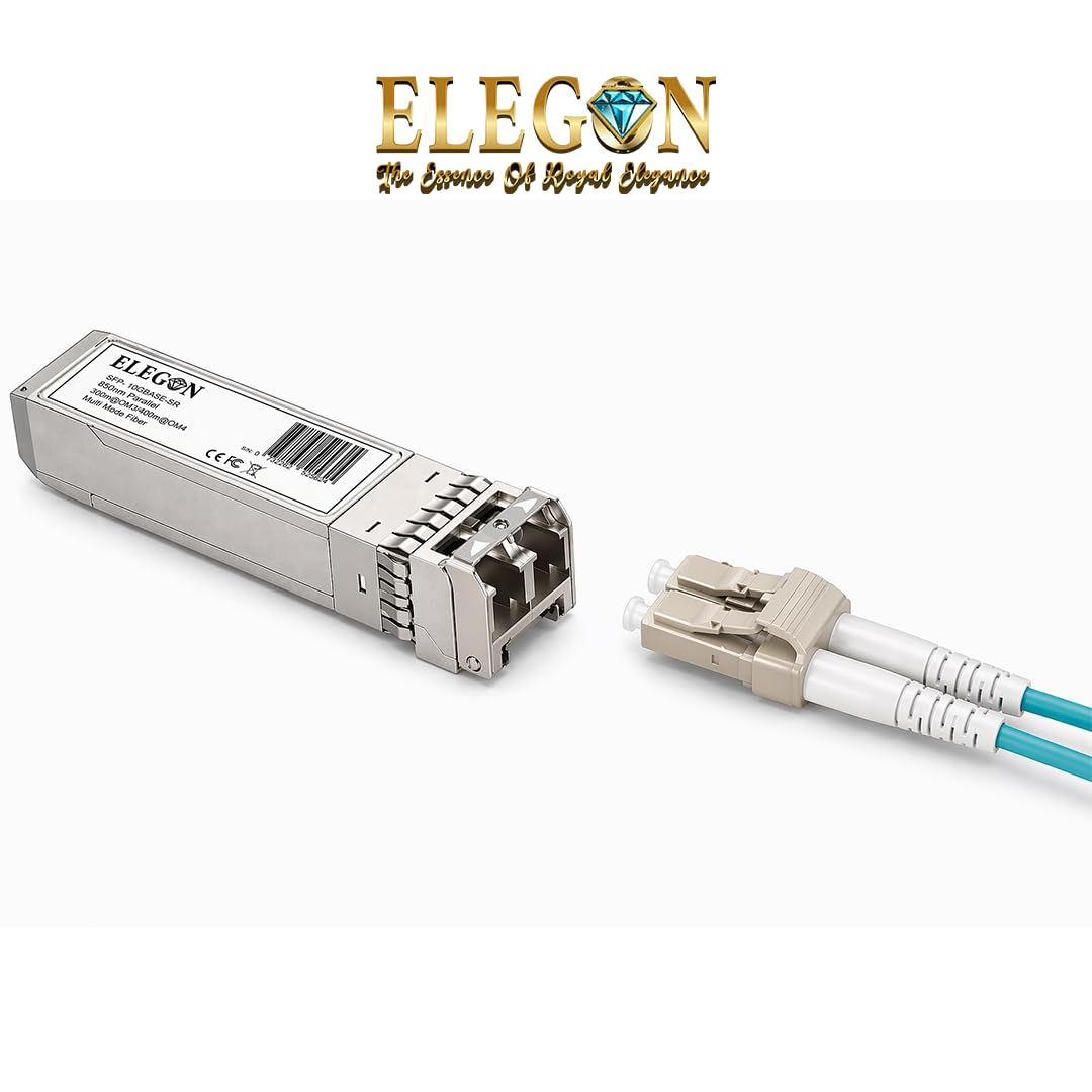 10GBASE-SR SFP+ Transceiver, 10G 850nm MMF 400m OM4/300m OM3 Duplex LC, DDM, NAS HPC, kompatibel Cisco SFP-10G-SR, Ubiquiti, Meraki, Mikrotik, Fortinet, Aruba, QNAP (10G SR MMF SFP+)