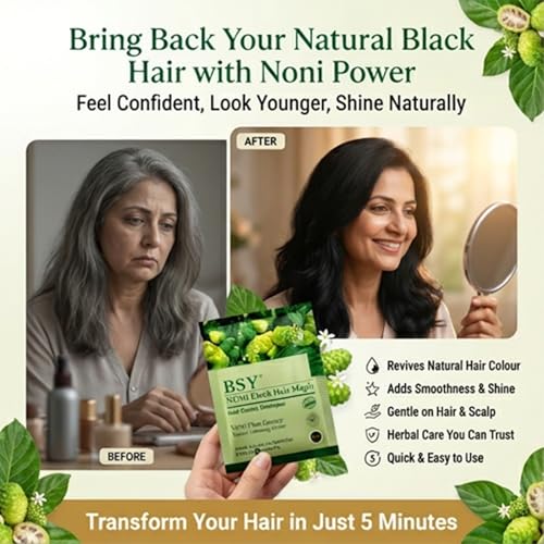 BSY Noni Black Shampoo Tinte Permanente Natural Negro miniatura 2