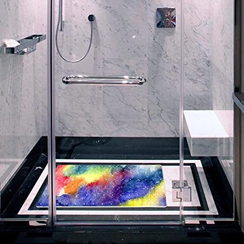Tapis de bain antidérapant avec ventouses pour douche colorée - 6