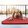 Yoga-Cloud-Extra-Thick-1-Exercise-Mat-with-Shoulder-Sling-25mm-Non-slip-Moisture-Resistant-Foam-Cushion-for-Pilates-and-Working-Out-Ultra-Balance-Support-for-Joint-Health-Physical-Therapy Crown Sporting Goods 1" Yoga Cloud Extra Thick Exercise Mat - 72" x 24" with Carry Strap - Exercise Mats for Home Workout - Yoga and Pilates Exercise Workout Mat - 4X Thick Yoga Mat (Blue)
