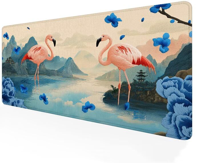 Tapis souris gamer imperméable et lavable bleu grand format 1200x600mm pour vitesse et précision