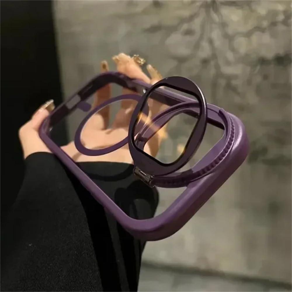 Étui magnétique violet de haute précision pour iPhone 13 Pro avec rabat luxe - 7