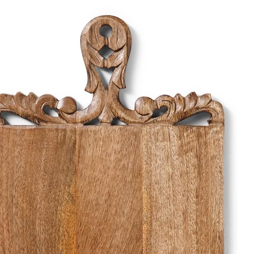 Tabla de cortar rectangular de madera 40.6x25.4x1.5 cm miniatura 5