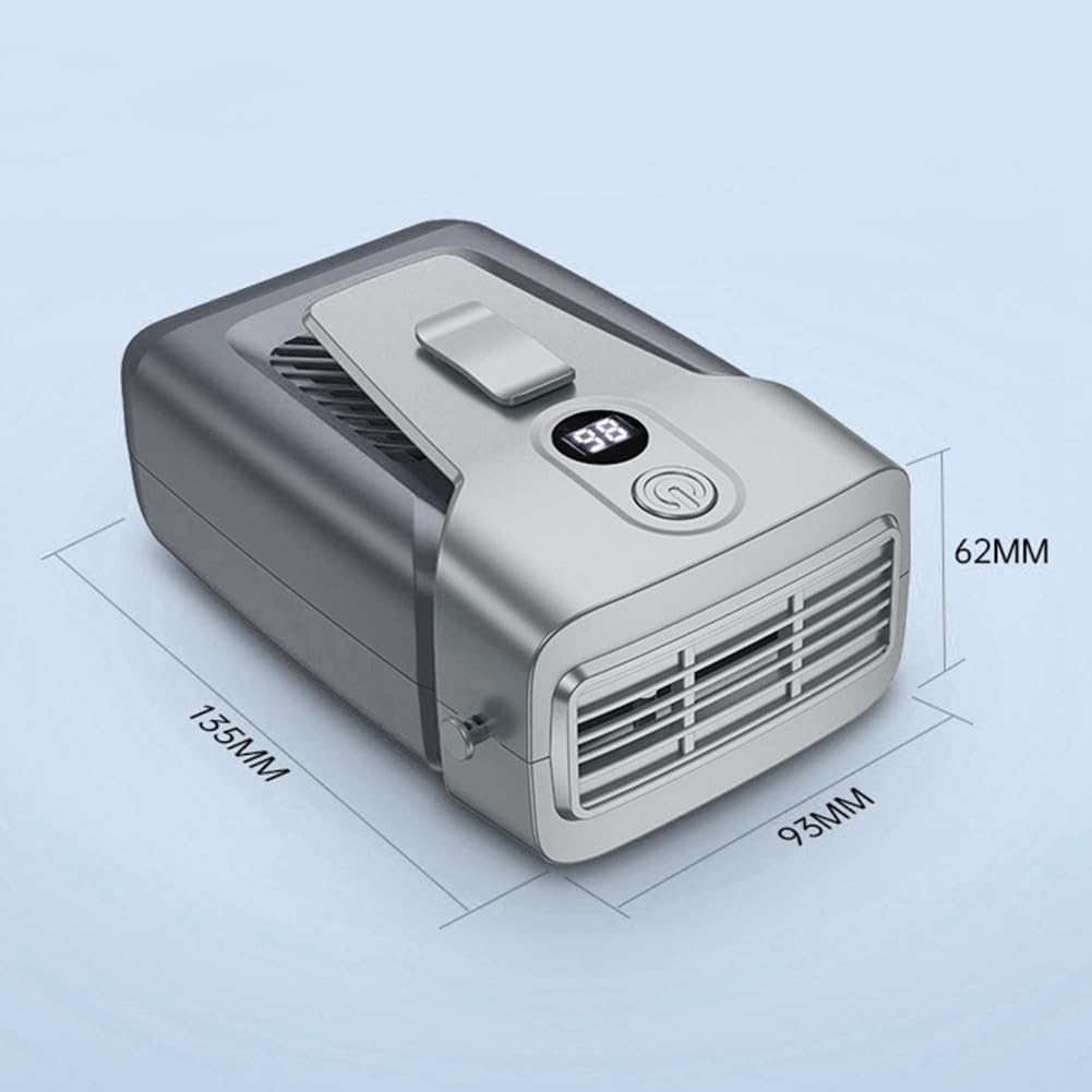 3 Niveaux de Refroidissement Silencieux et Puissant, Ventilateur Mobile à Haute Apparence, Libérez Vos Mains, à Accrocher à la Taille et au Cou, Résistant à la Saleté et à L'Usure, Couleur Bleu