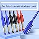 Nurila Tieflochmarker, 4 Stück 45mm Extralange Spitze Bohrlochmarker, Ölige nachfüllbare Tinte Tiefenlochmarker, Markierungsstift für Holz Keramik Kunststoff Karton Wand Baustelle, Lochmarker