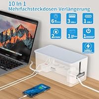 BEVA Kabelbox mit Steckdosenleiste 3680W/16A und 2M Kabel,Weiß – Ansicht 2