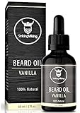 Vanilla Beard Oil (Large 2 oz.) - 100% Natural Beard Conditioner with Organic Tea Tree, Argan, and Jojoba Oil with Vanilla Scent - Softens, Smooths, and Strengthens Beard Growth by Striking Viking