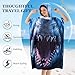 Tirrinia Surf Poncho Changing Robe, Hooded Beach Towel for Adults, Quick Dry Lightweight Surf Towel for Women & Men, Portable Swim Cover Up for Beach Pool Camping, Shark