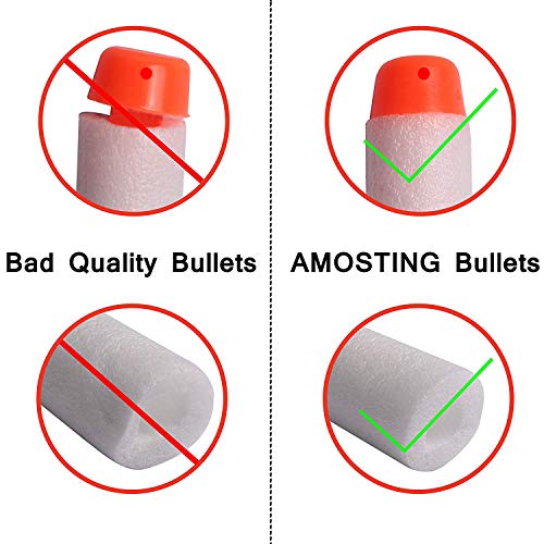 Amosting Refill Darts For Nerf Modulus Guns N Strike Elite 2.0 Glow At The Dark 1000Pcs Bulk Bullets Pack - White #TOP4