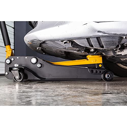 CAT 3-1/2 Ton Low Profile Service Jack – Dual Pump Quick Lift, 3.75" to 21" Lift Range, Oversized Saddle, Heavy-Duty Frame, Smooth-Roll Front Rollers – 240332 by CAT - Image 6