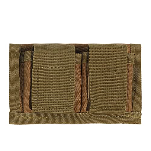 JULAR -Quick Loader Pouch Case, Nylon Dual Tactical Belt for Quick Magazine, Universal Fit, .357 .44, Fits Most Models from .38 to .45, Colt Pouch, Khaki