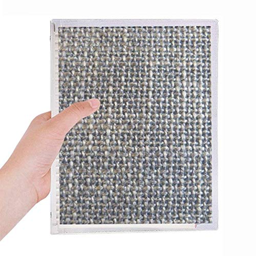 Carnet en denim avec reliure spirale rechargeable et doublure textile de haute qualité