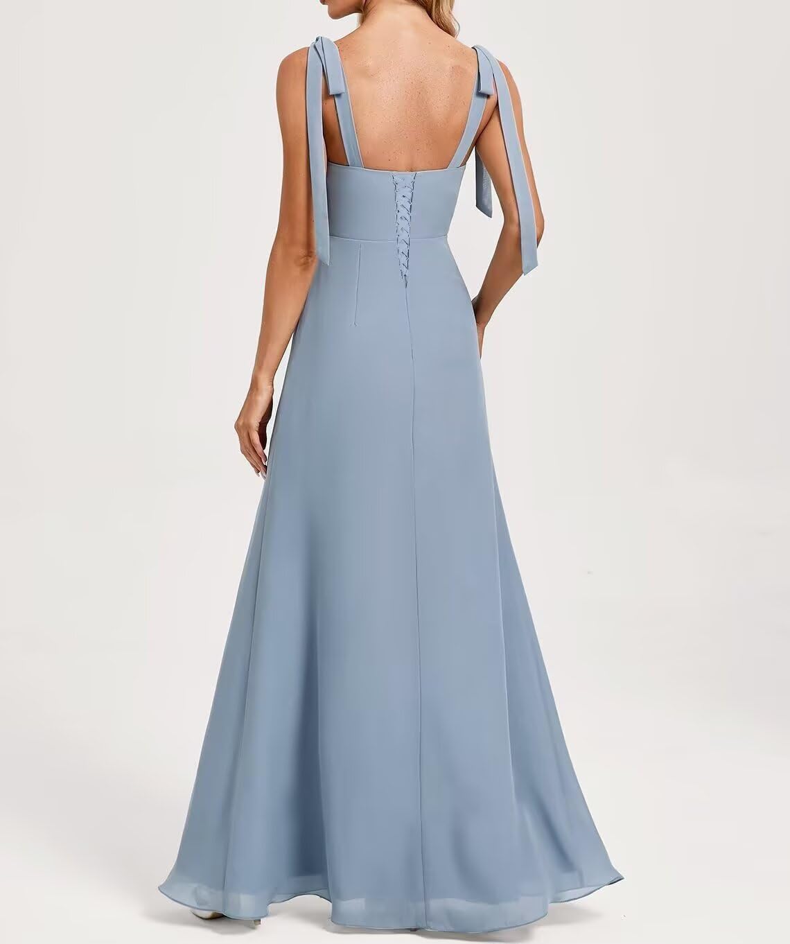 Spaghetti Strapes Bridesmaid Dresses 2026 Pleated Chiffon Long A Line Maxi Long Formal Bridesmaid Dress YY017