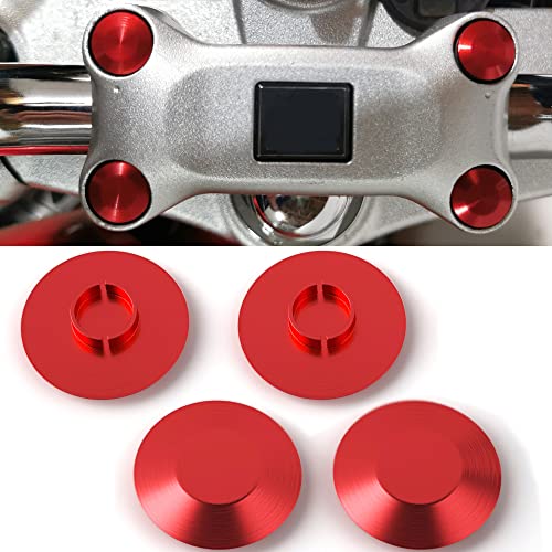 ハンドルクランプ アルミカラー六角ボルトカバー 適合車種 ホンダモンキー125 Monkey 125 JB02 JB03 / ハンターカブ Hunter Cub CT125 JA55 JA65 (レッド)