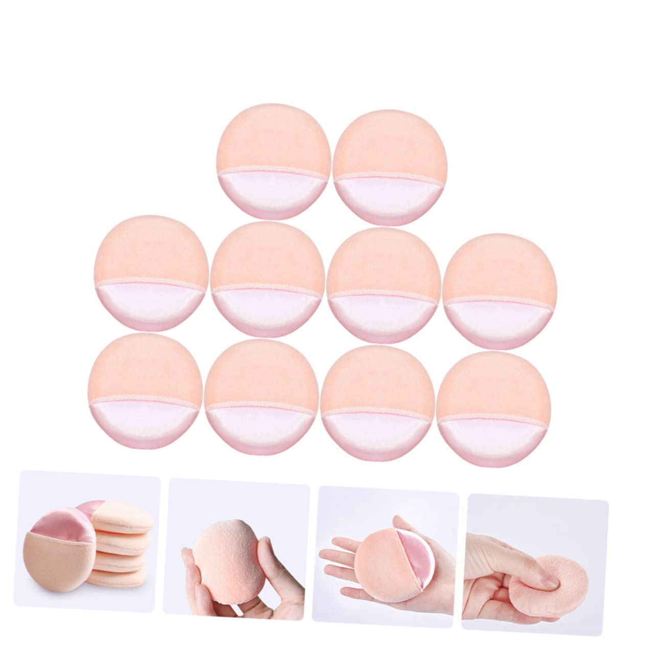 DOITOOL 40pcs Makeup Powder Puff Rounded for Blending Makeup Sponges for Foundation Cosmetics Wedges Sponges