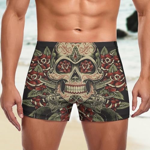 Maillot de bain homme fleurs crâne short de plage confortable - 5