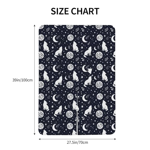 Image of Wolf Star and Moon Baby Car Seat Canopy Nursing Cover for Newborn Car Seat Breastfeeding Covers Blanket Newborn Shower Gift
