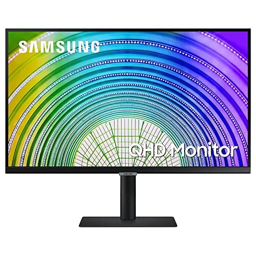Samsung LS32A600UUUXEN - Monitor profesional de 32" QHD (2560 x 1440, panel VA, USB 3.0, 16:9, HDR10, 5ms, 75Hz, Flicker free, ajustable en altura, inclinación, giro y pivote), negro