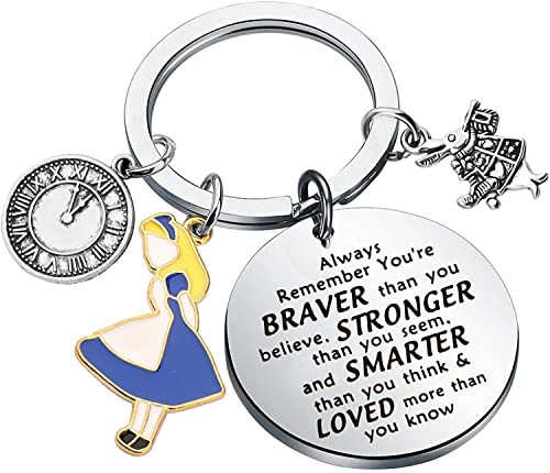 Porte-clés Alice au pays des merveilles avec inscription « You're Braver BFF » Cover