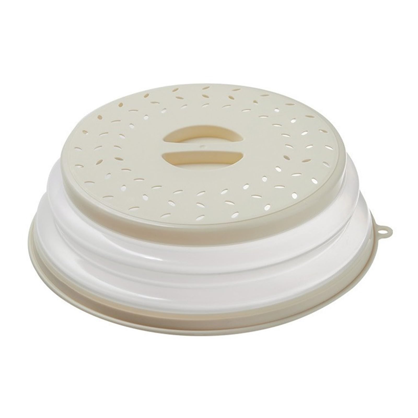 Oil-proof Microwave Splatter Cover Splash-proof Heat Resistant Food Splash Protection Lid Retain Fresh Kitchen Gadget(Red,21.5cm)(Beige,31cm)