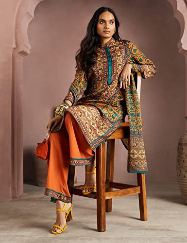 Image of RIVER by Rajdeep Ranawat Premium Designer Women's Floral Print Salwar Suit Set With Dupatta