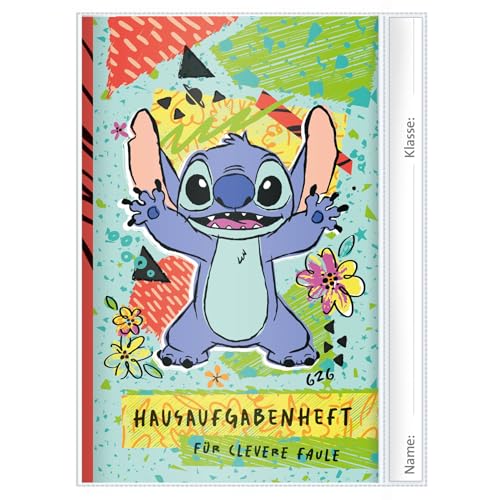 ROTH Hausaufgabenheft für clevere Faule 2026/2027 Character Movie Edition A5 Schülerkalender mit vorgetragenem Stundenplan & Stickerbögen 1 Woche auf 2 Seiten (Disney Stitch)