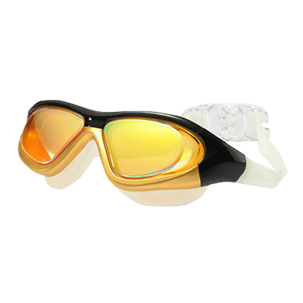 Occhiali da Snorkeling Occhialini da Nuoto dal Design aerodinamico Occhialini da Nuoto in Silicone Morbido antiappannamento per Adulti e Bambini Black&Gold