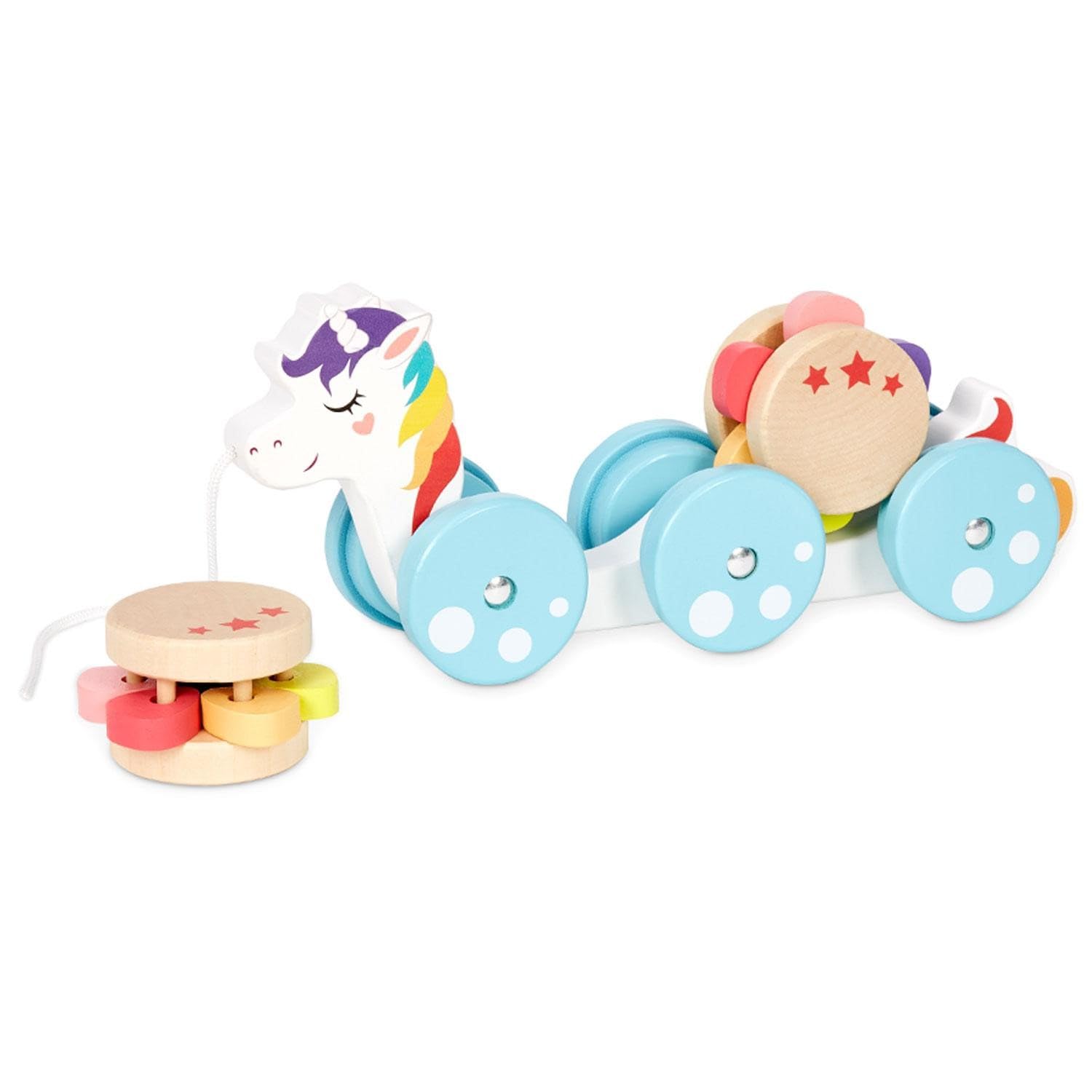 Little Tikes - Giocattolo da Trainare in Legno - Con 2 Pezzi Rimovibili - Sviluppa le Abilità Motorie e la Coordinazione - Unicorno