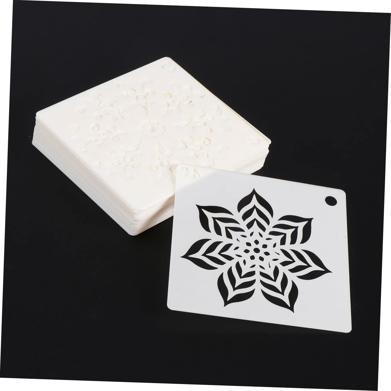 Tofficu 3 Set Stencil per Disegno di Moda Stencil per Pittura Mandala Pietre Mandala Fai da Te Arredamento Stampino da Muro Modello di Pittura Mandala Bianca 56 Pezzi*3