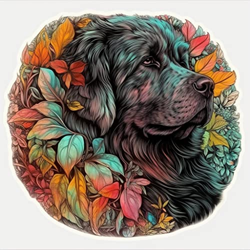 Image of Yoonek Graphics Newfoundland Dog Vinyl Decal Sticker for Car, Laptop, Tumbler, More. #009708-8