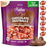 Madelaine Milk Chocolate Football Party Favors - (12 Oz) 45 Pieces Football Candy Party Celebration and Decoration - Individually Wrapped Basket Stuffers