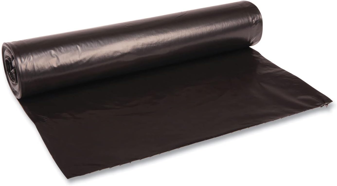 Boardwalk 517 SH-Grade Repro Can Liners, 40x46, 45gal, 1.2mil, Black, 10 Bag/Roll, 10 Roll/CT