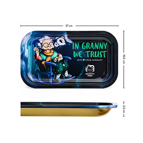 Granny's Exclusive Rolling Tray aus Metall | 27 x 16,5cm | Zum Drehen | Hochwertiges Design – Bild 7