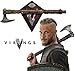 Collectible Vikings Battle Axe of Ragnar Lothbrok - TV Series - Limited Edition w/ Certificate of Authenticity, Leather wrapped handle & Color box sleeve