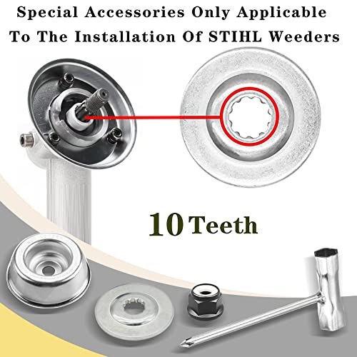 Irmm Gardening Machine Lawnmower Blade Adapter Attachment, Lawnmower Blade Adapter Kit Replacement For String Trimmers Brush Cutter #TOP1