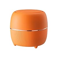 Vista 1 de Mini bote de basura moderno con tapa, papelera de escritorio, papelera de plástico para oficina, cesta de basura de plástico para encimera, tipo