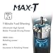 Electric Shaver for Men, MAX-T Quick Rechargeable Electric Razor Wet Dry Rotary Shaver with Pop Up Trimmer and LED Display, IPX7 100% Waterproof （8101 with Adapter Charger）
