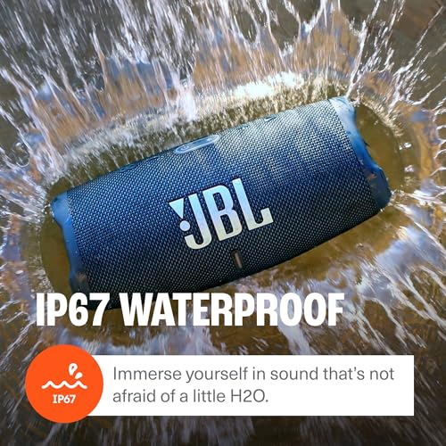 Image of JBL Charge 5 - Waterproof Portable Wireless Bluetooth Speaker with divvi Protective Hard Case - Teal