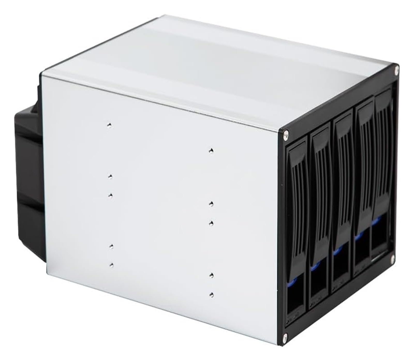 Custodia for disco rigido a 5 alloggiamenti, docking station verticale for disco rigido esterno SATA HDD SSD, supporto for custodia in lega di alluminio, adattatore di alimentazione