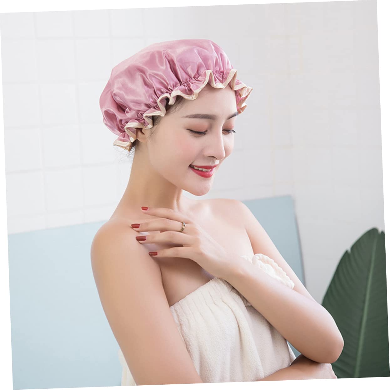 Housoutil 3 Juegos De Gorros De Baño Aislantes Para Mujer Gorros Para Peinar El Cabello Maquillaje Acondicionamiento Del Cabello Y Salones De Belleza (4 Unidades)