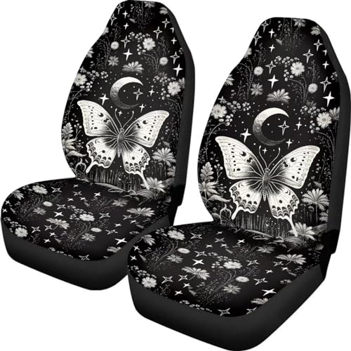 Housses de siège de voiture papillon gothique 52x138 cm pour auto et SUV