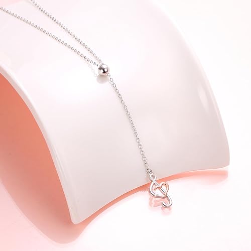 Miniatura 2 de (Dije para collar de nota musical) De plata de ley 925 para mujeres y niñas, 18.0 in