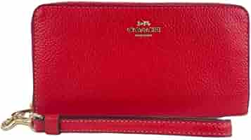 Buy COACH Long Leather Zip Around Wallet Clutch in Miami Red