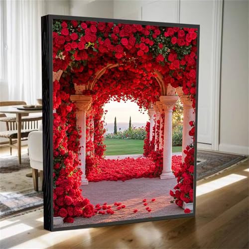 Diamond painting kit pour adulte débutant 5d rose accessoires complet point de croix