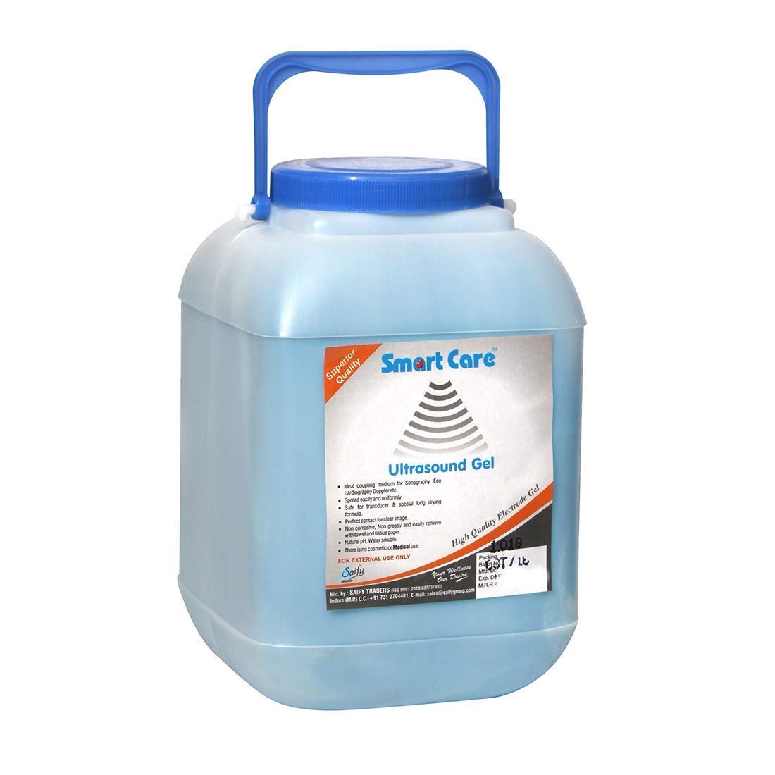SMARTCARE Ultrasound Gel - 5 Kg - Ideal for Diagnostic Imaging & Medical Procedures - High-Conductivity & Hypoallergenic Formula