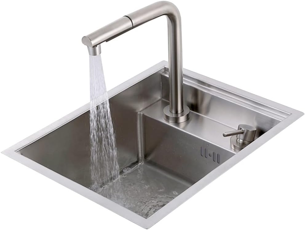 Kitchen 35 * 45cm Mini bar Sink Hidden Single Slot Restaurant Hotel Invisible Sink Stainless Steel Kitchen washbasin Sinks