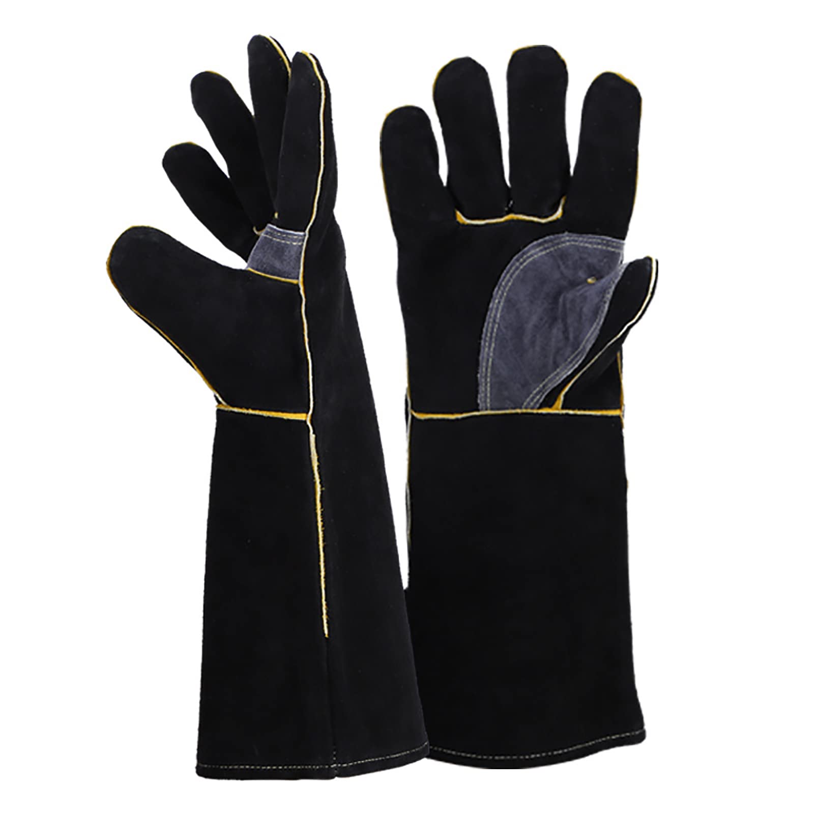 Gartenhandschuhe Aus Leder mit Unterarmschutz Arbeitshandschuhe Rose Pruning Dornenfeste Lange Ärmel Stichfeste Rindsleder für Männer und Frauen