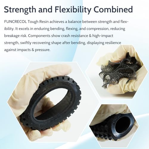 Image of 3D Printer Resin, Flexible & Upgraded Tough (Shore 90A) Resin, Soft Rubber /TPU Like Resin, 405nm UV-Curing Resin for MSLA /DLP /LCD Printers,High Precision & Impact-Durable Resin, Black 1000g | Good softness,High precision,softness and strength